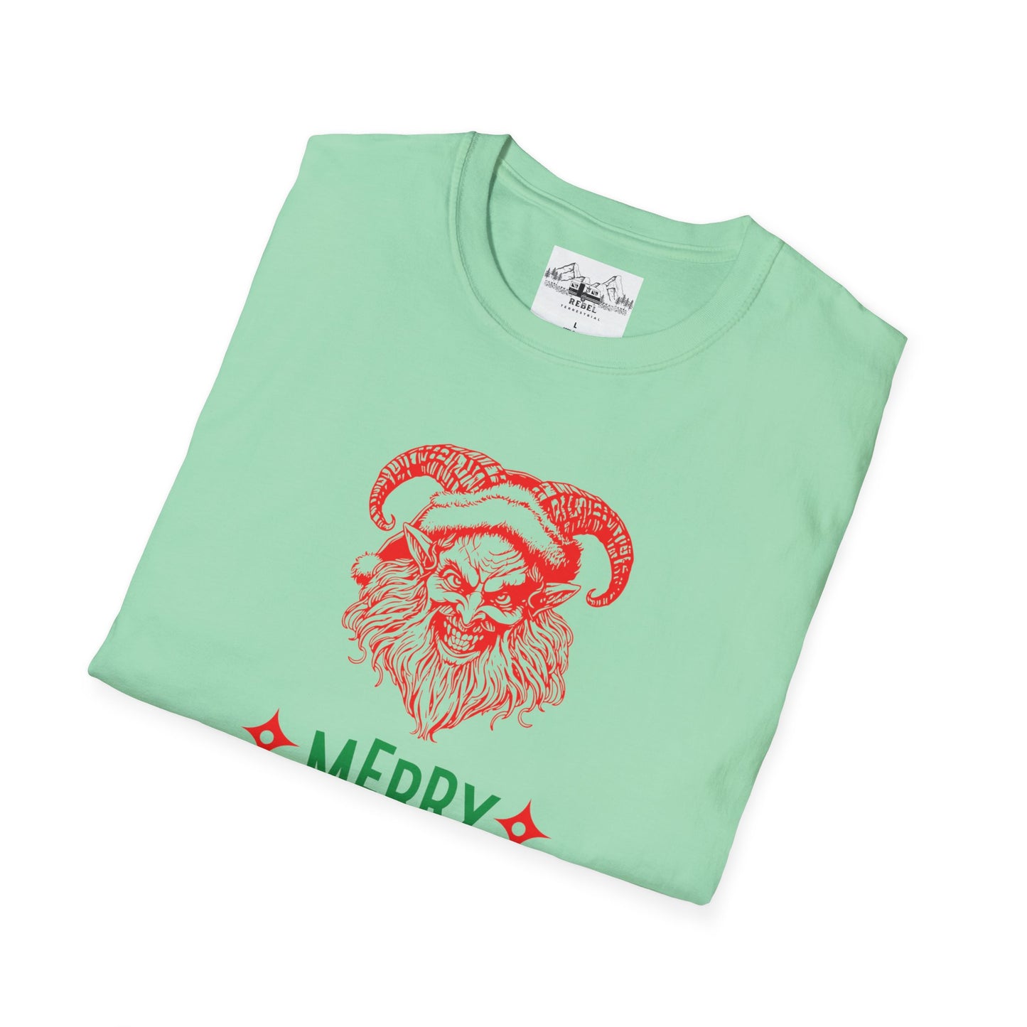 Smiling Krampus "Merry Holidays" Unisex T-Shirt | Ultra-Soft Cotton