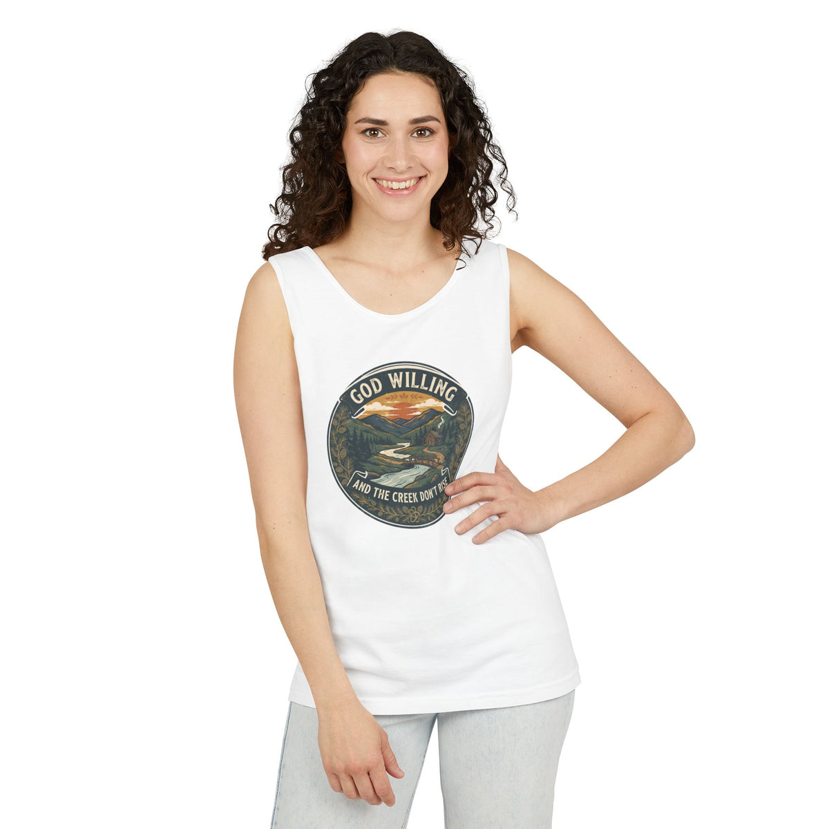 Creek Don't Rise Appalachian Motto Tank Top