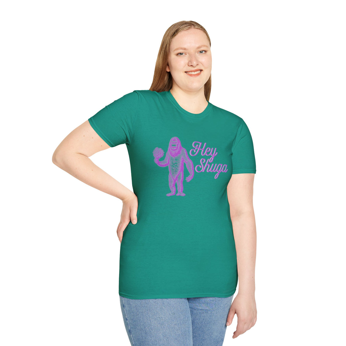 Hey Shuga Bigfoot Unisex Softstyle T-Shirt