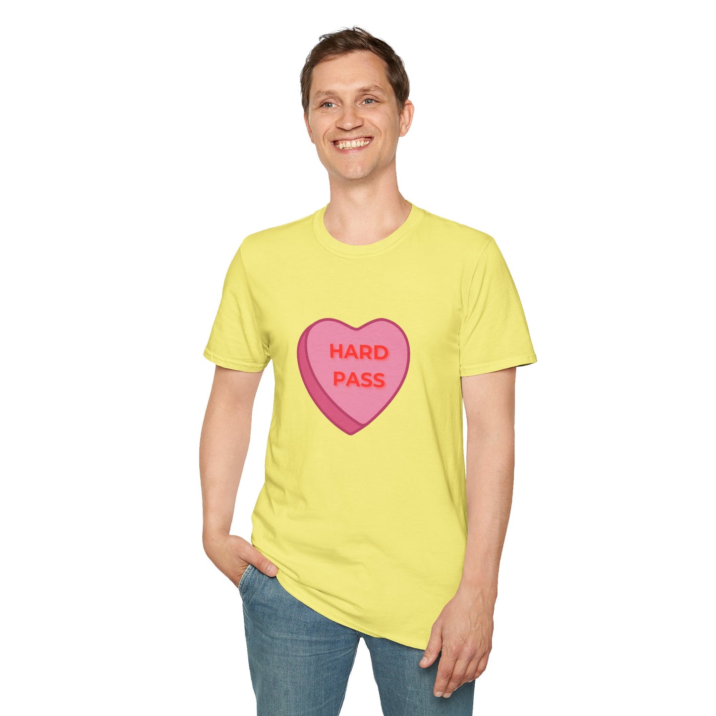 Hard Pass Candy Heart Crew Neck Tee