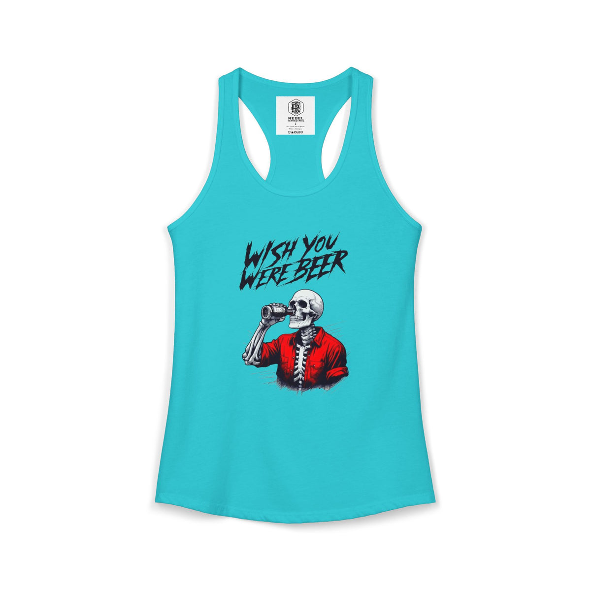 Wish You Were Beer – Skeleton Women’s Racerback Tank