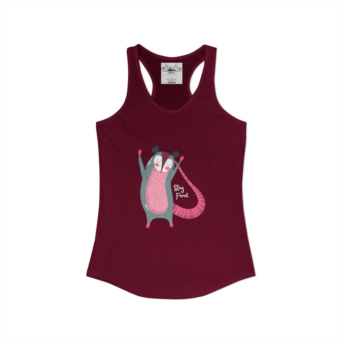 Stay Feral – Possum Women’s Racerback Tank