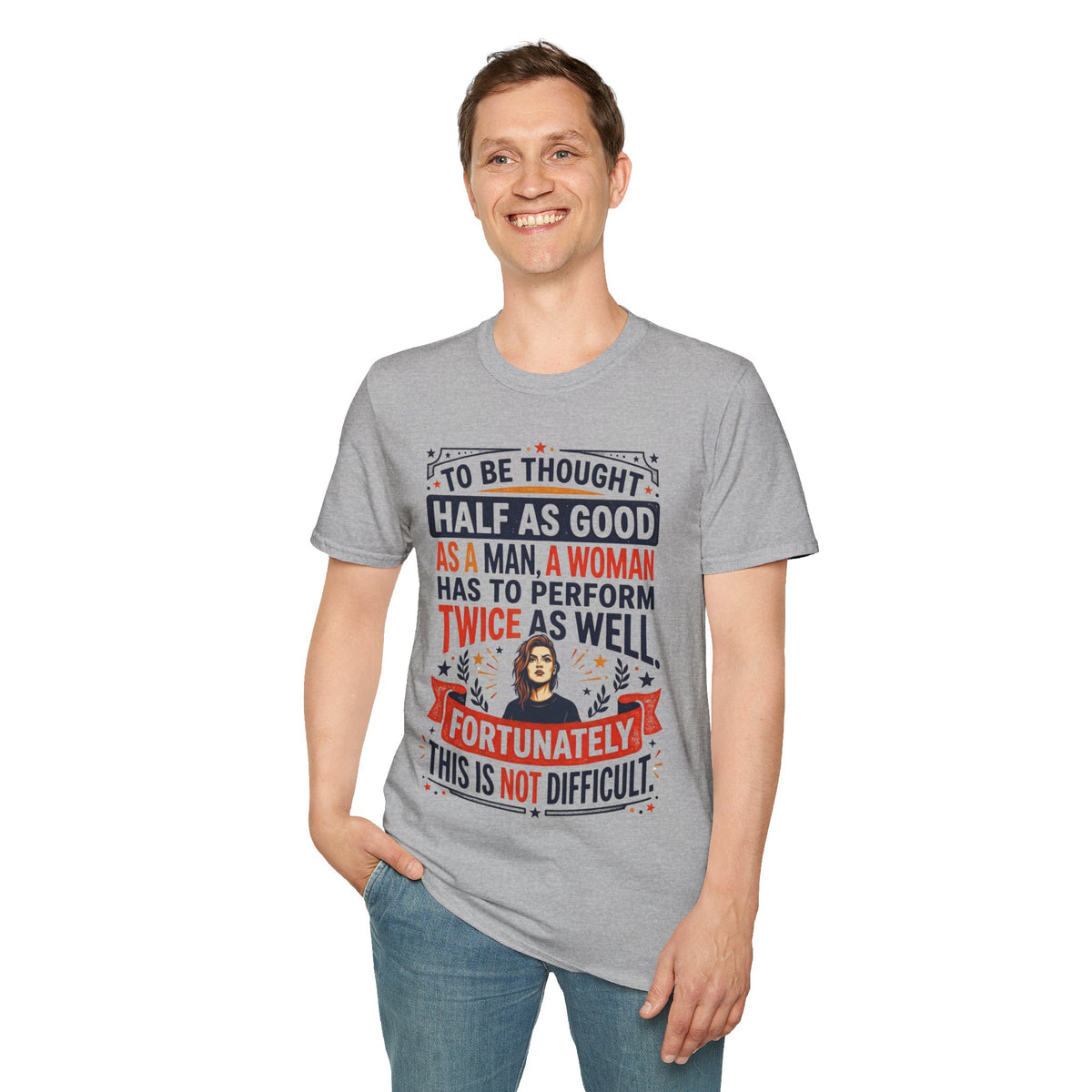 "Twice as Well" Vintage-Style Feminist Graphic Tee | Retro Sarcastic T-Shirt
