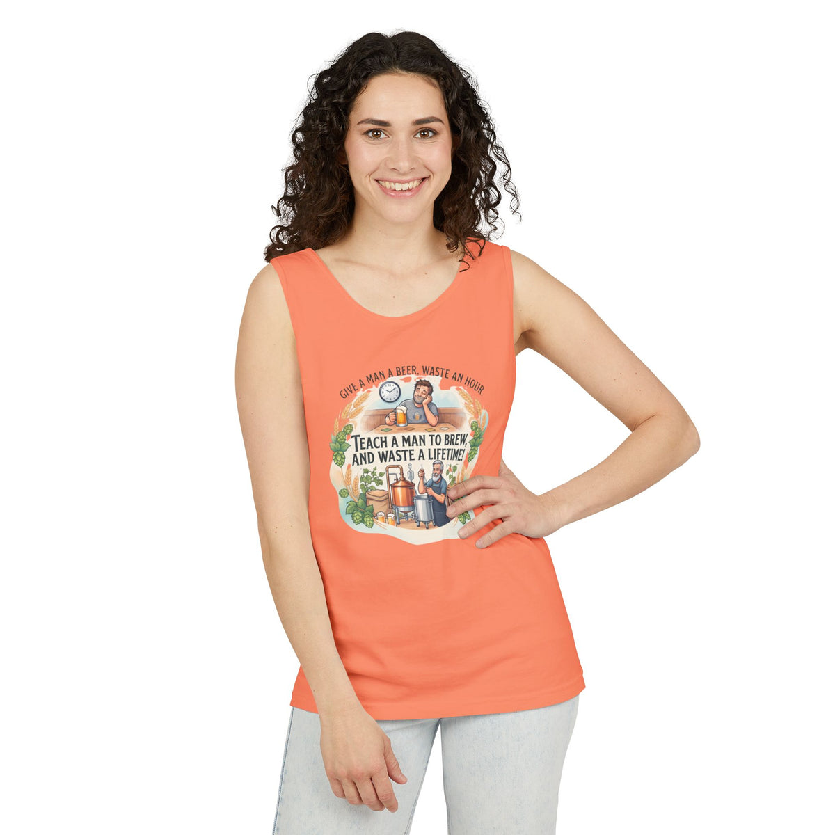 Teach a Man to Brew Beer Tank Top