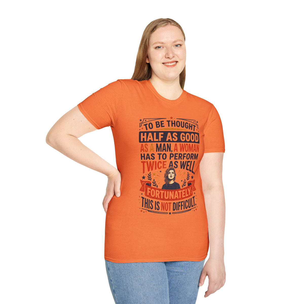 "Twice as Well" Vintage-Style Feminist Graphic Tee | Retro Sarcastic T-Shirt