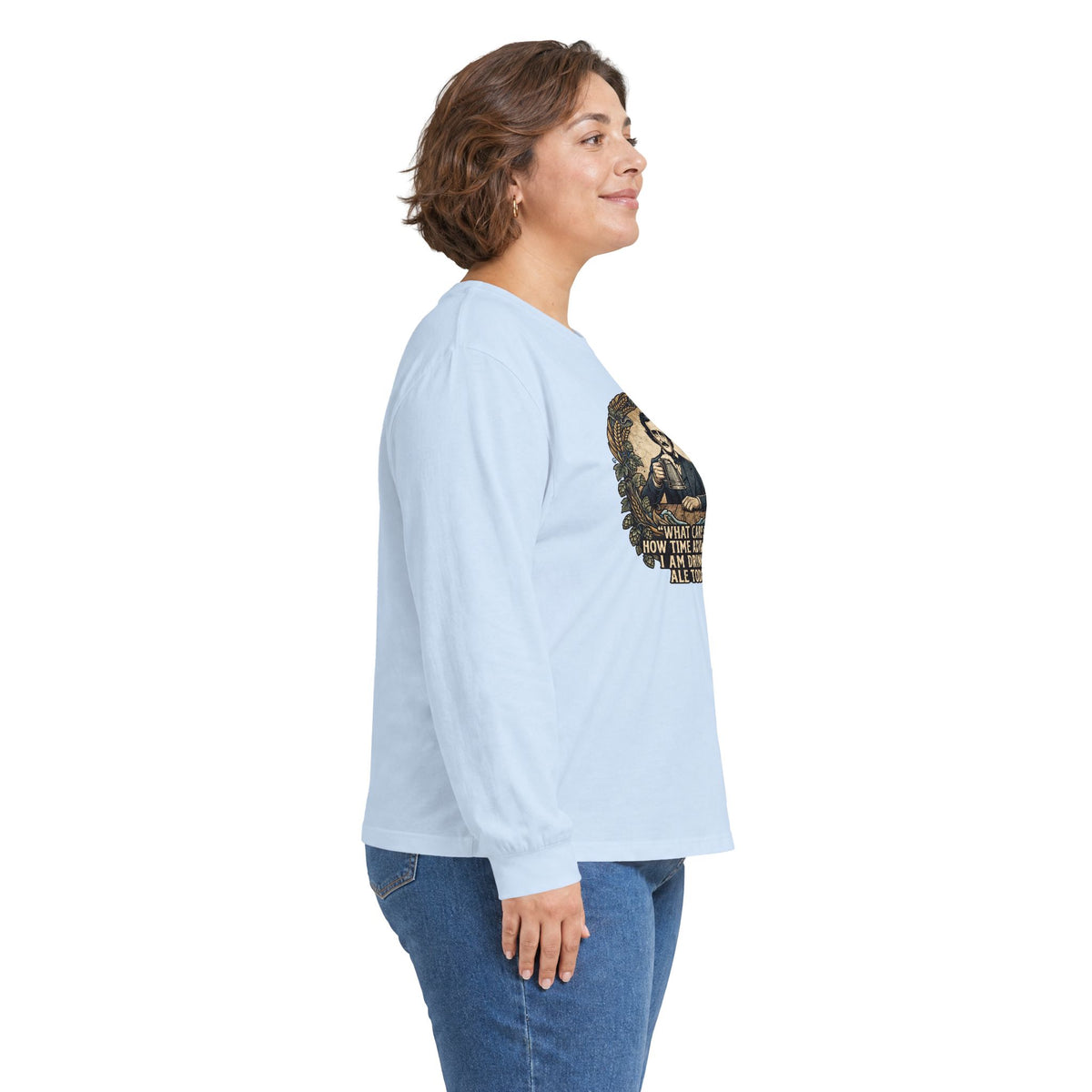 I Am Drinking Ale Today Edgar Allan Poe Long Sleeve Shirt