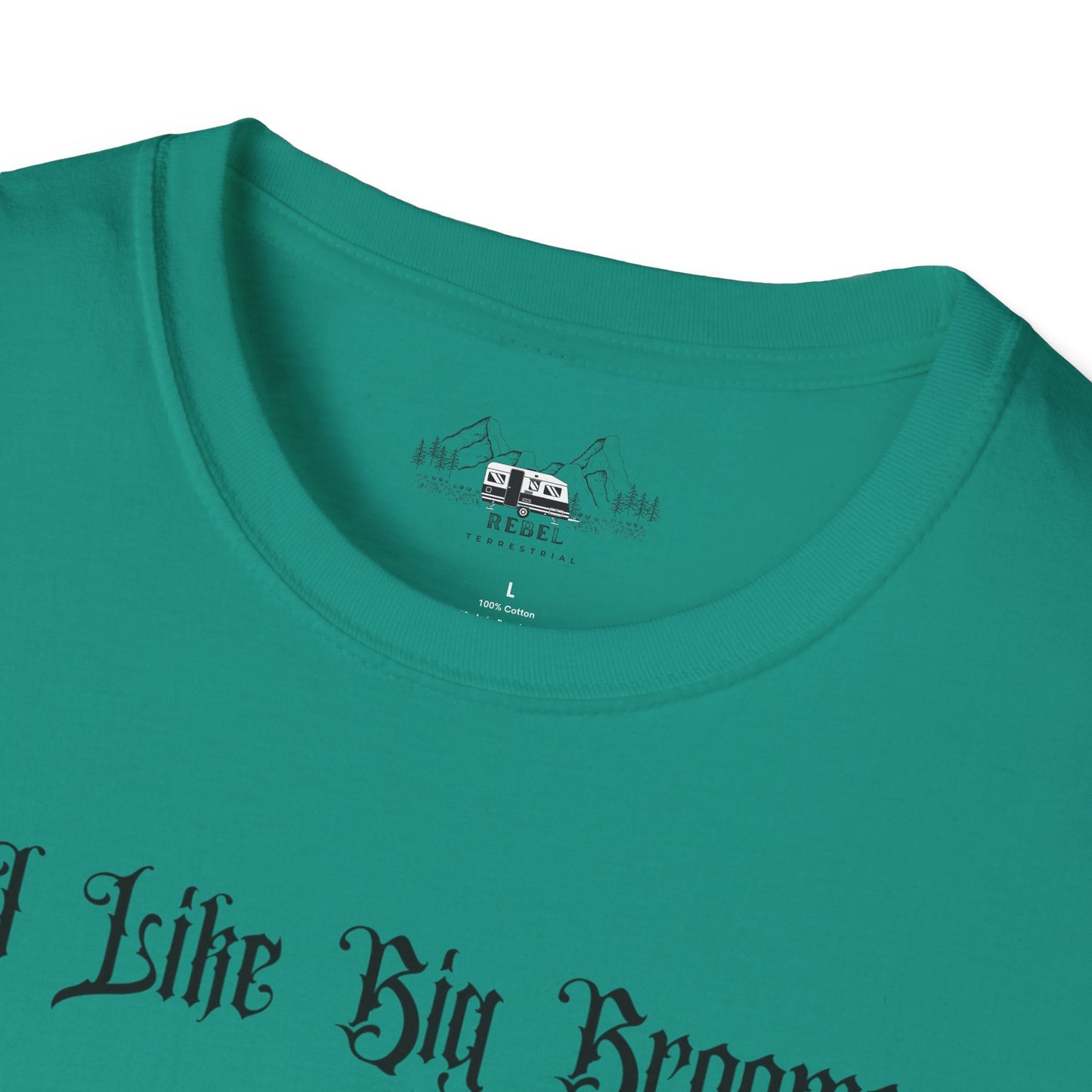 "I Like Big Brooms" Gothic Witch Unisex T-Shirt
