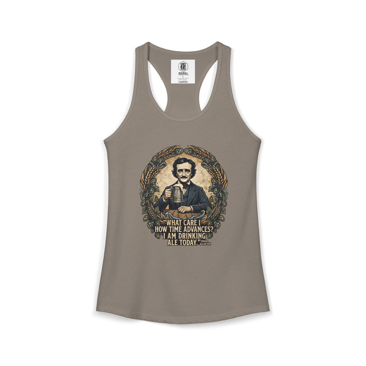 I Am Drinking Ale Today Edgar Allan Poe Women’s Racerback Tank