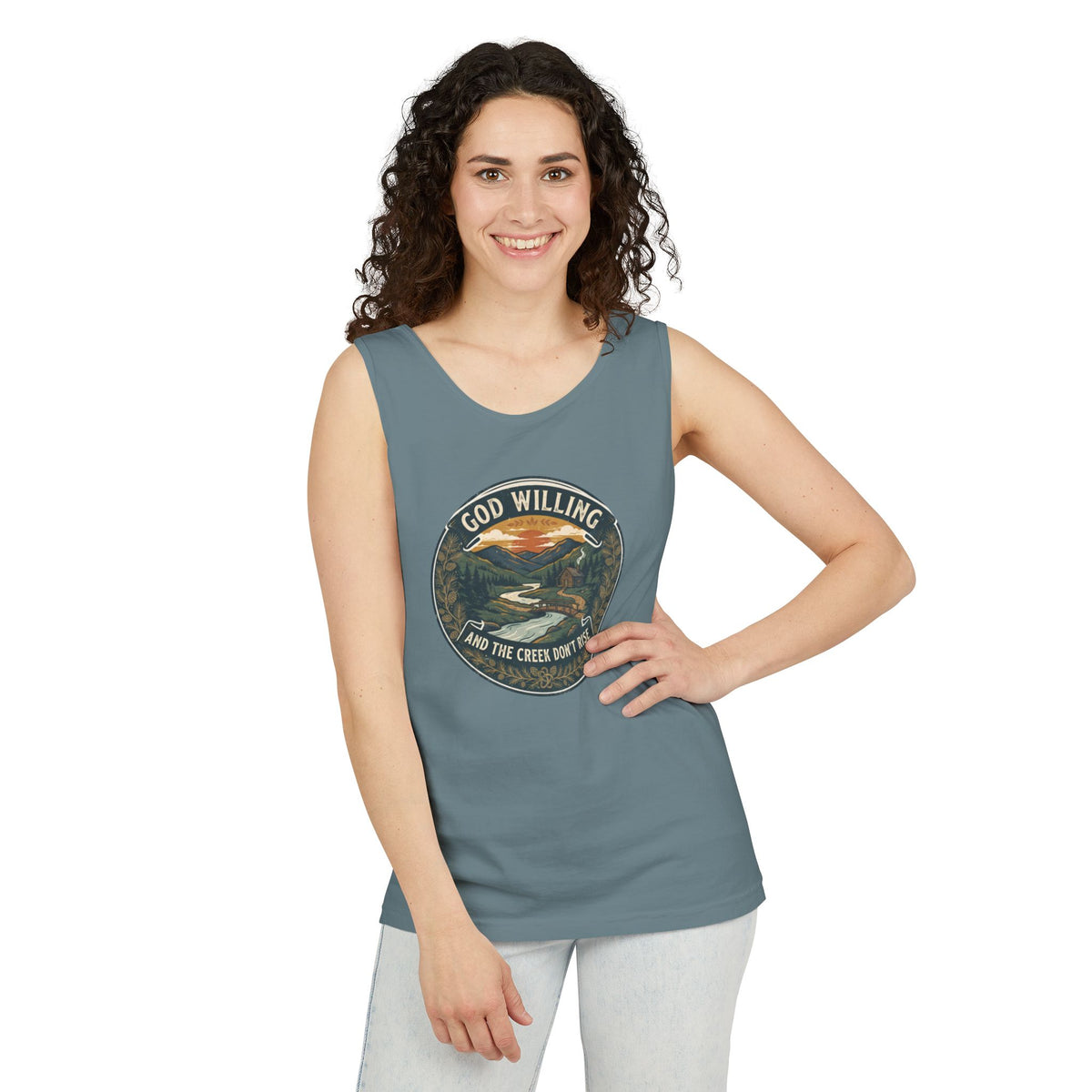 Creek Don't Rise Appalachian Motto Tank Top
