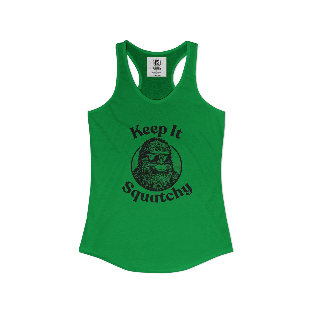 Keep It Squatchy Bigfoot Women’s Racerback Tank Top