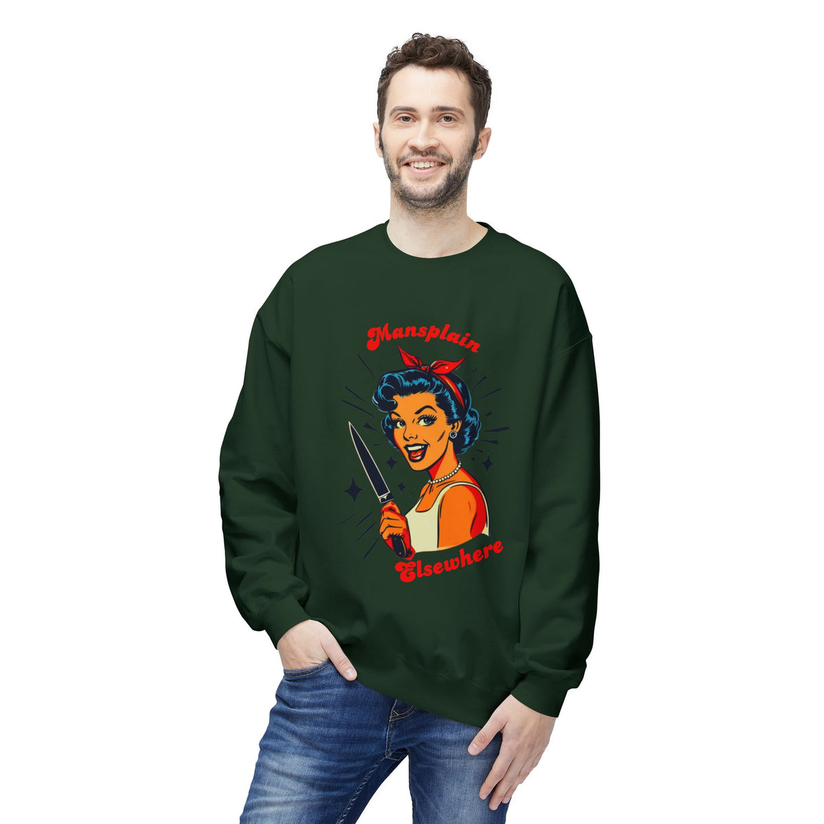 Mansplain Elsewhere Crewneck Sweatshirt