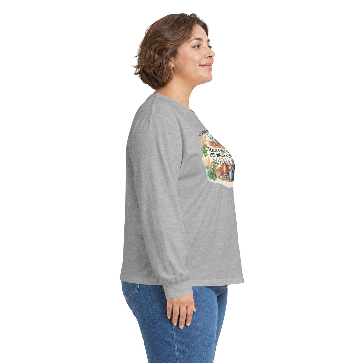 Teach a Man to Brew Long Sleeve Tee