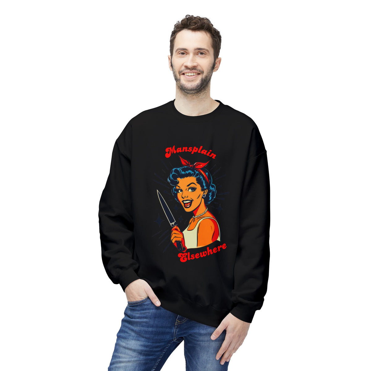 Mansplain Elsewhere Crewneck Sweatshirt