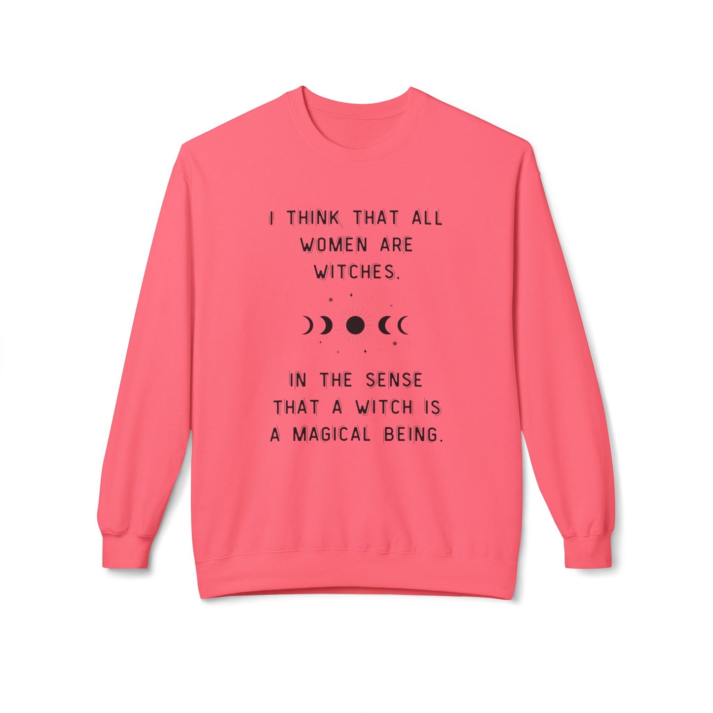 Empowered Witch Midweight Crewneck Sweatshirt - Subtle Moon Phases