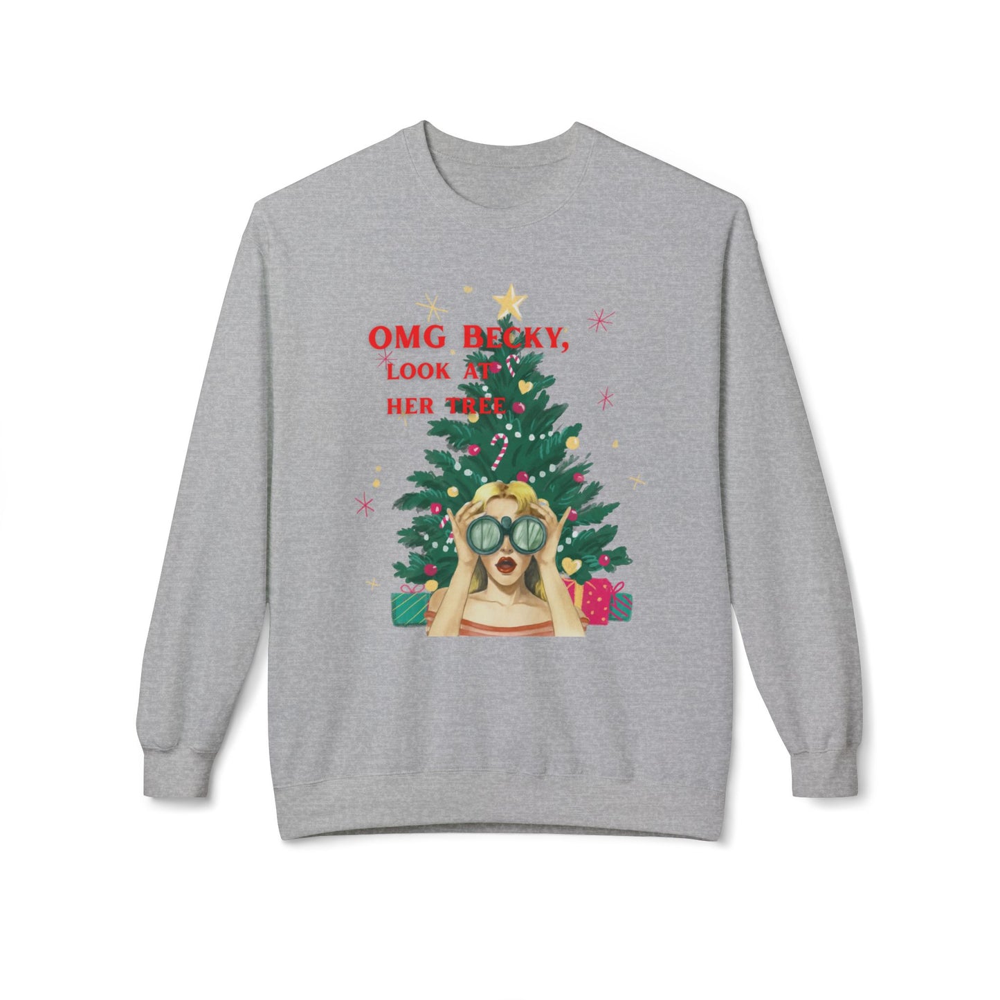 OMG Becky, Look at Her Tree - Vintage Nostalgia Crewneck Sweatshirt