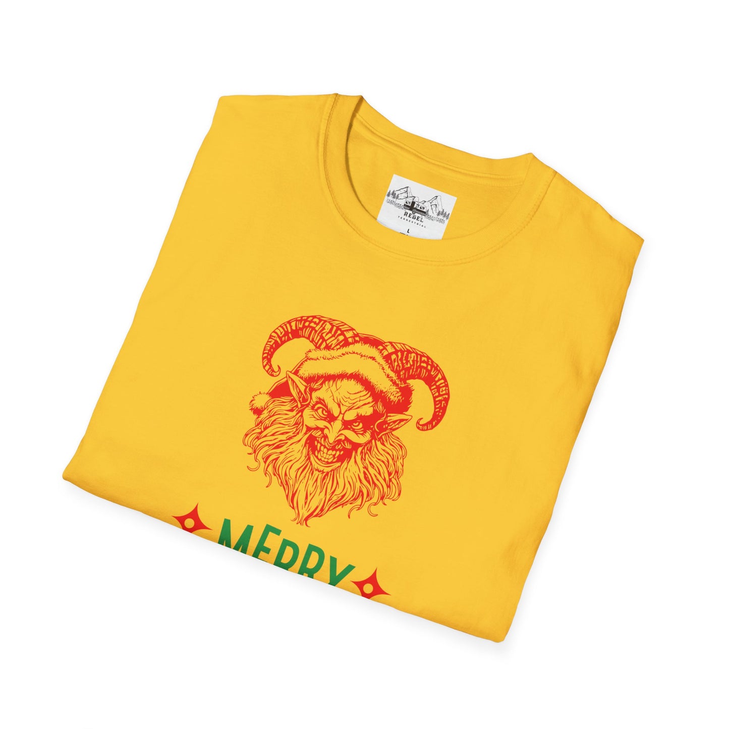 Smiling Krampus "Merry Holidays" Unisex T-Shirt | Ultra-Soft Cotton