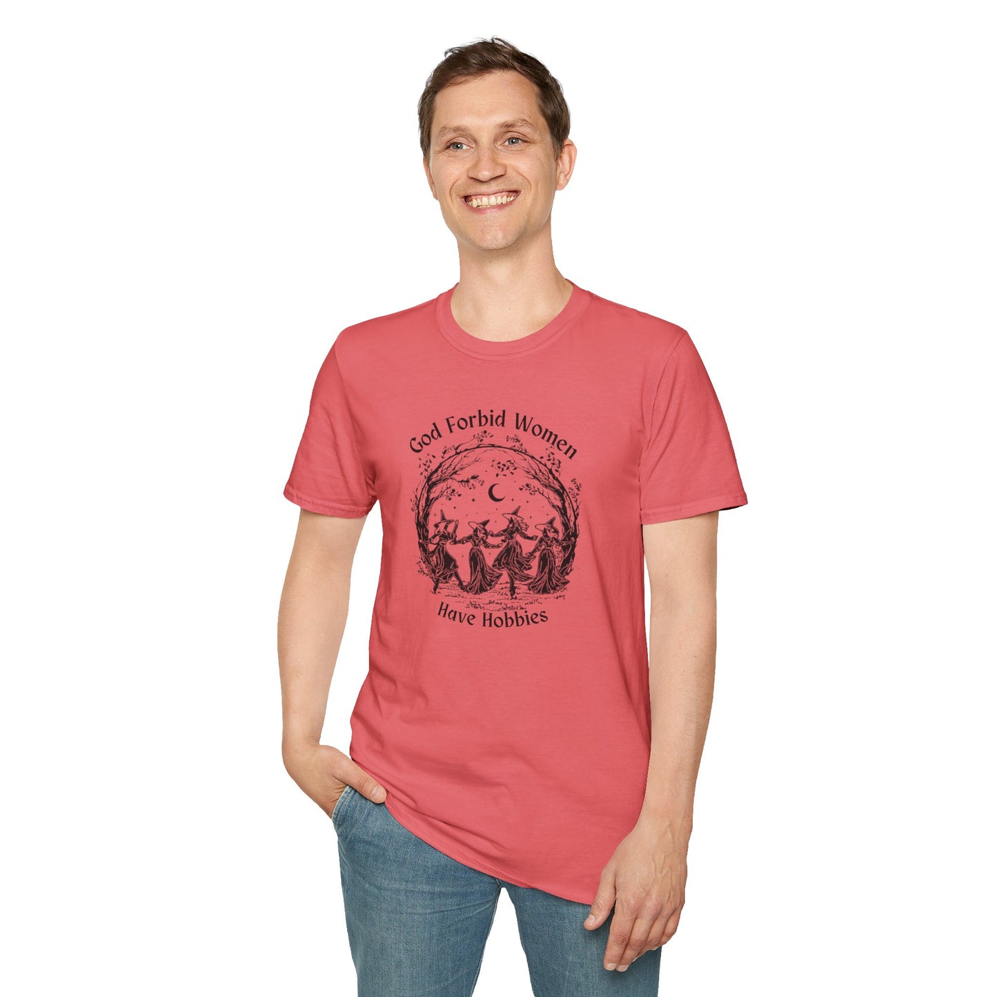"God Forbid, Women Have Hobbies" Unisex Softstyle T-Shirt