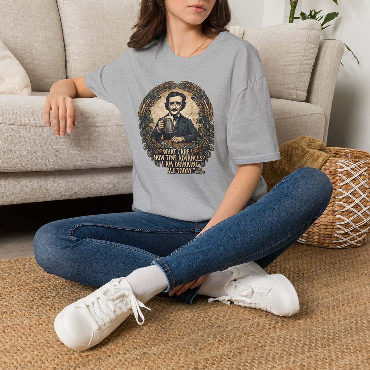 I Am Drinking Ale Today Edgar Allan Poe T-Shirt