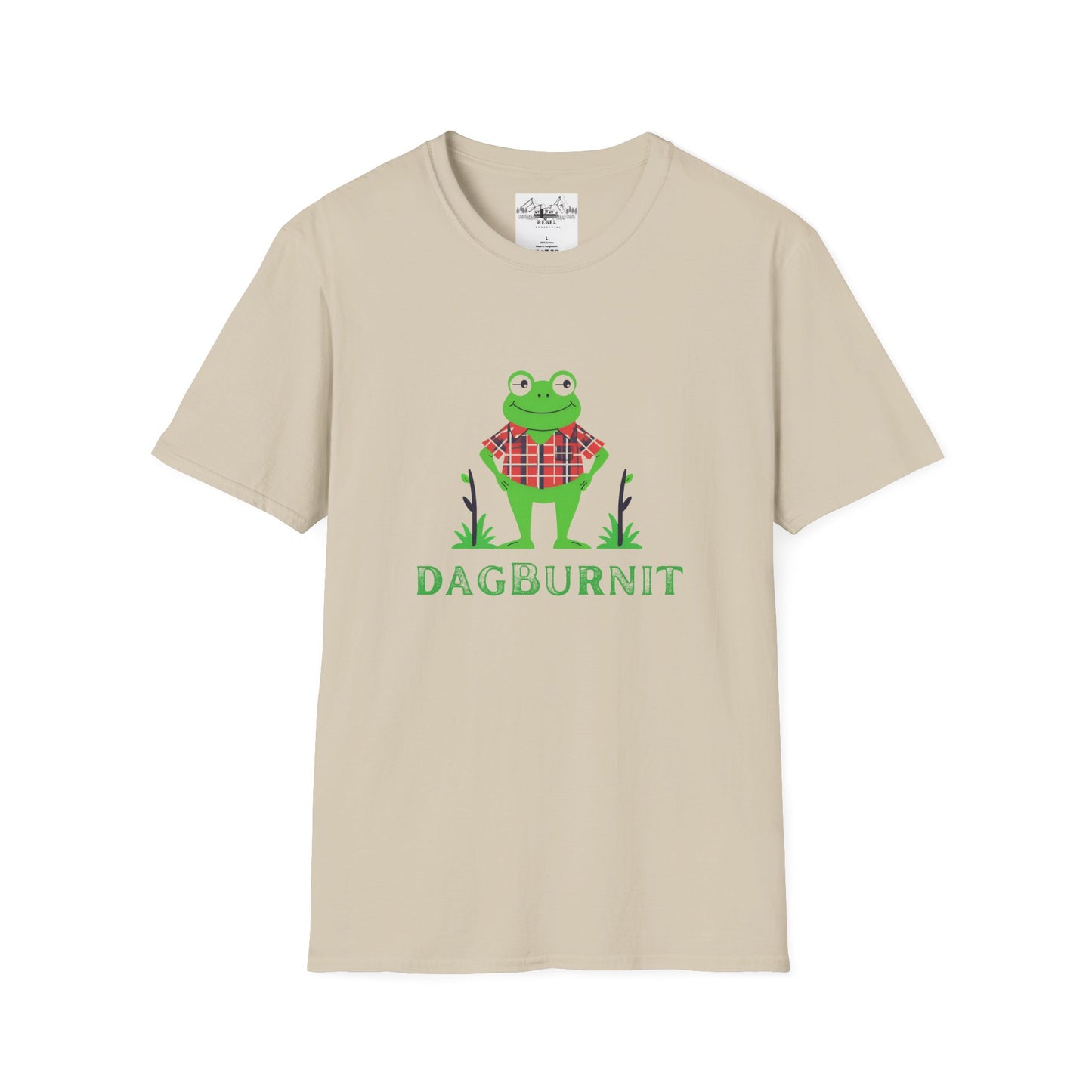 Cartoon Frog "Dagburnit" Unisex Softstyle T-Shirt – Southern Charm Meets Cozy Style