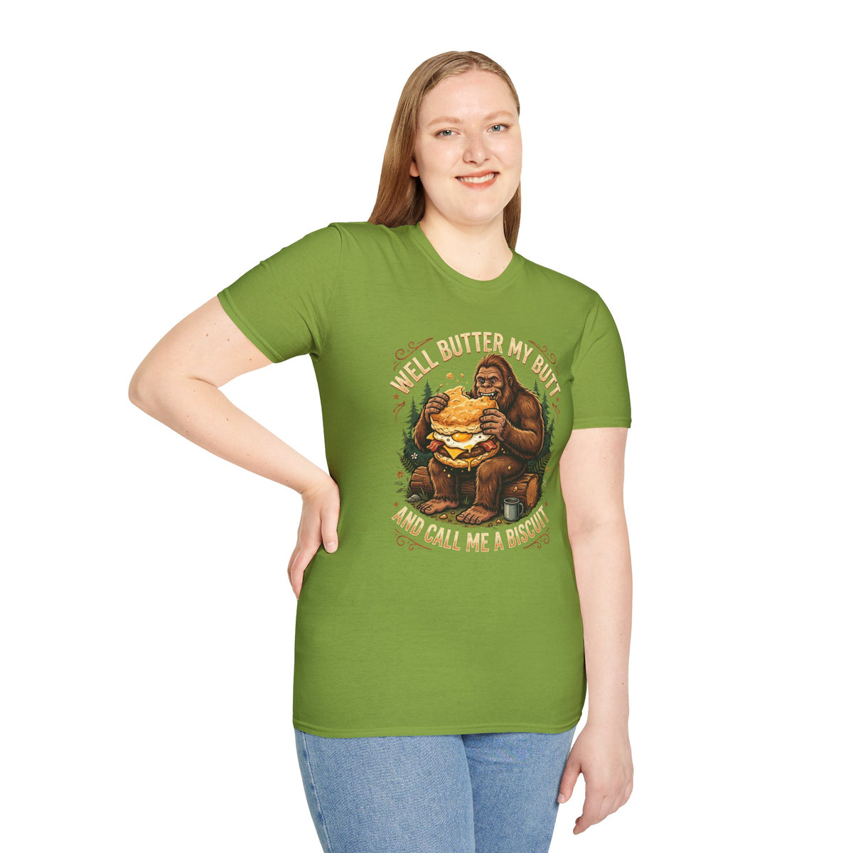 Well Butter My Butt and Call Me a Biscuit Bigfoot T-Shirt
