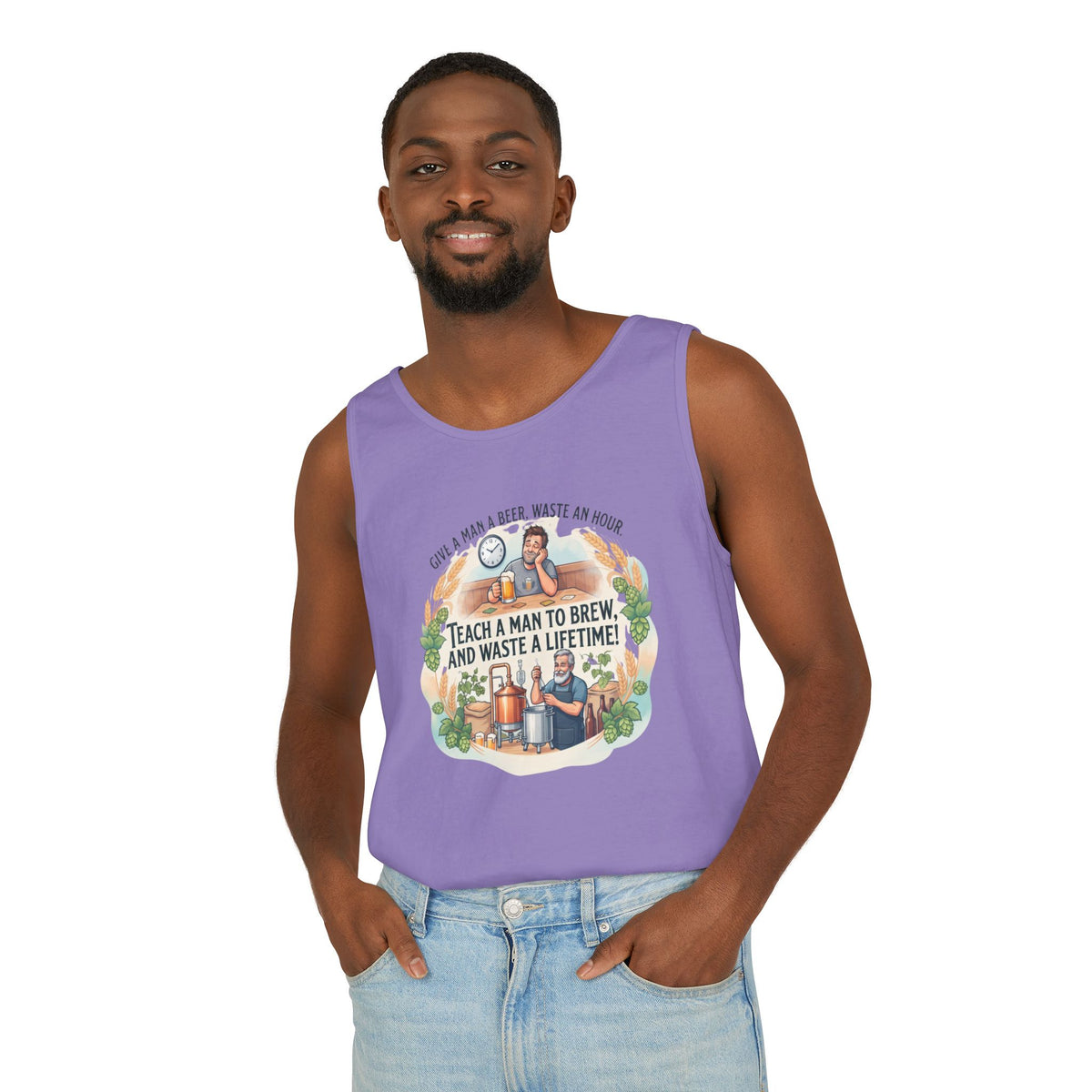 Teach a Man to Brew Beer Tank Top