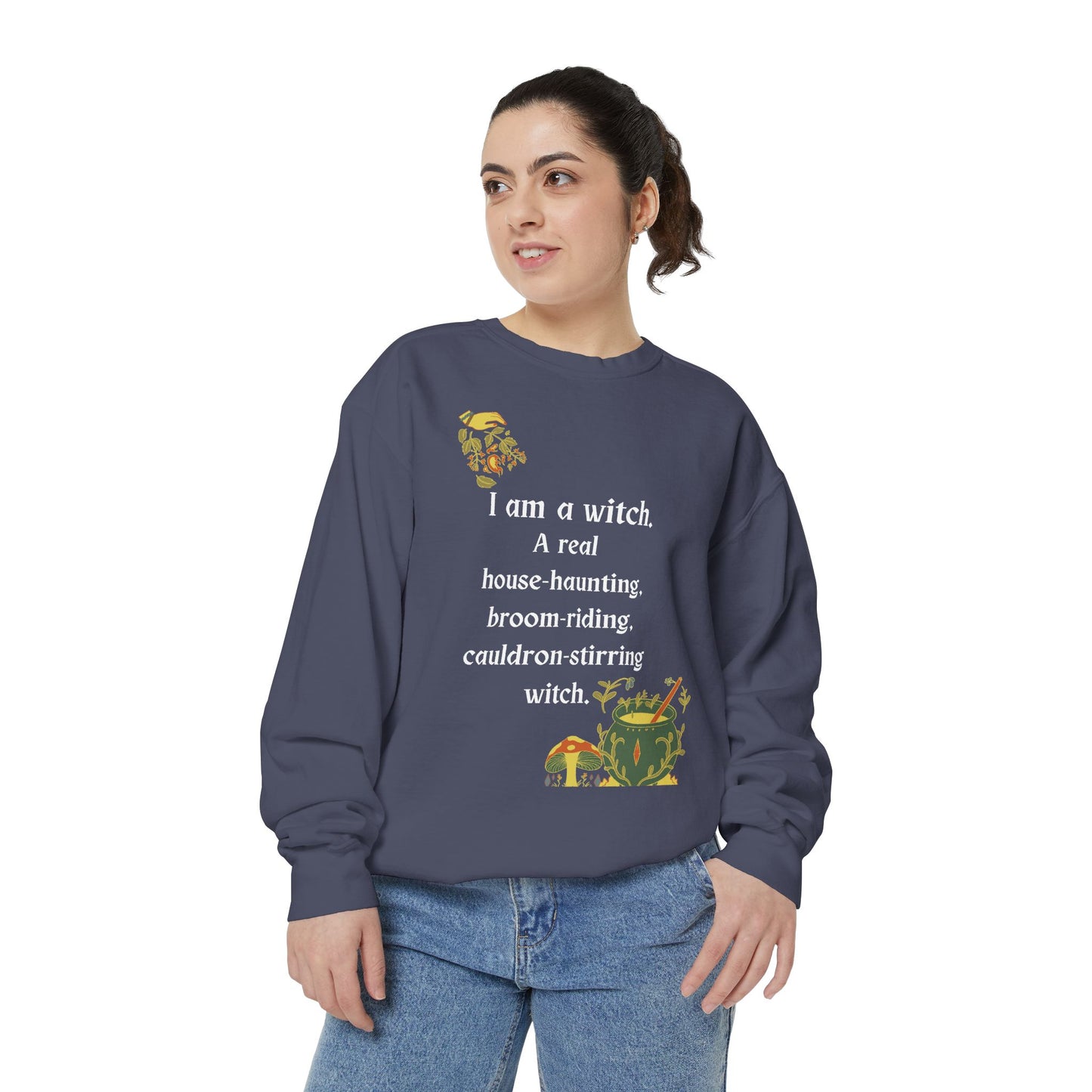 The Real Witch Cauldron & Broom Unisex Sweatshirt