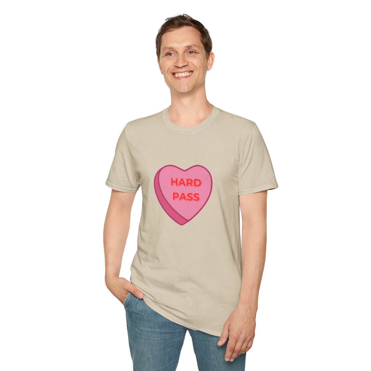 Hard Pass Candy Heart Crew Neck Tee