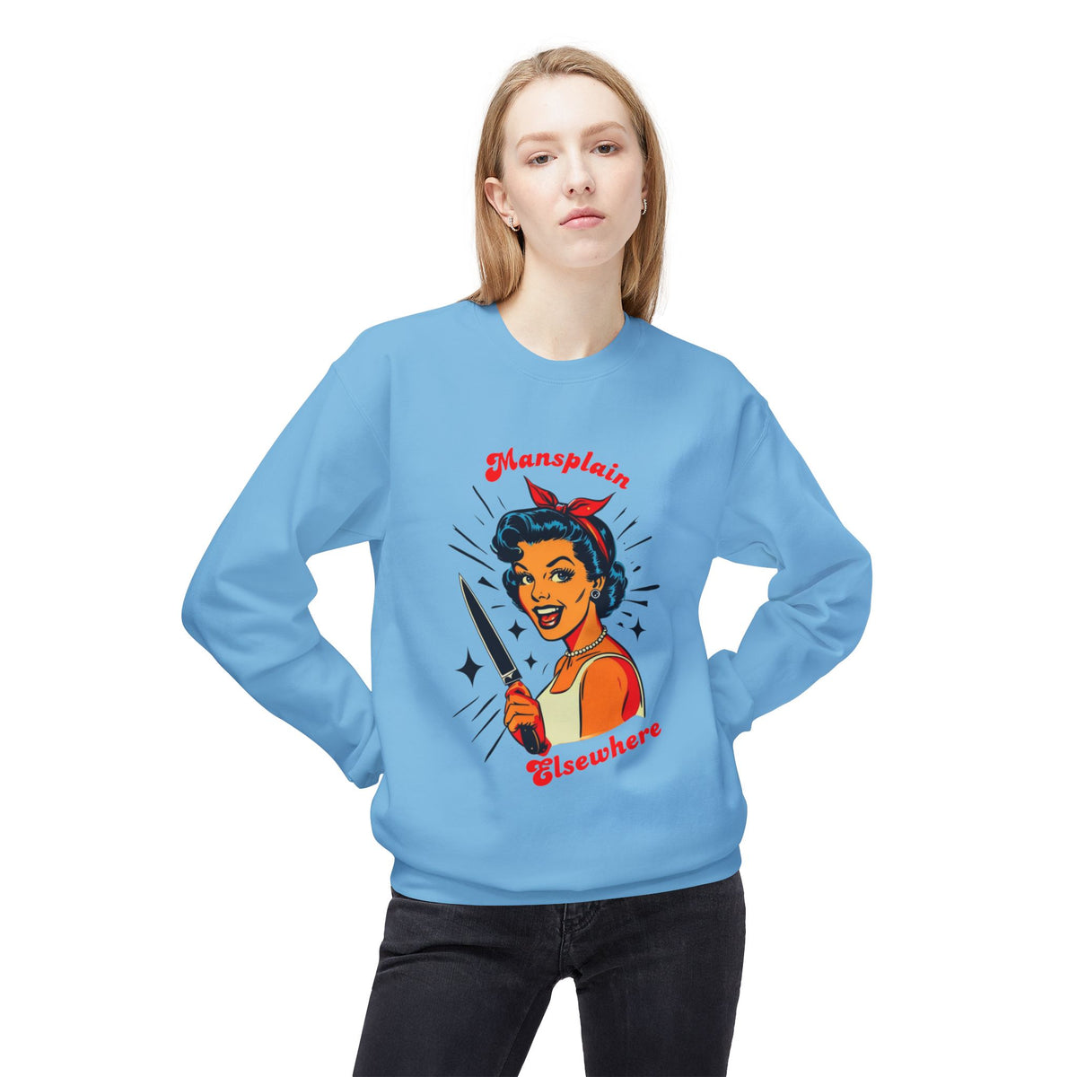 Mansplain Elsewhere Crewneck Sweatshirt