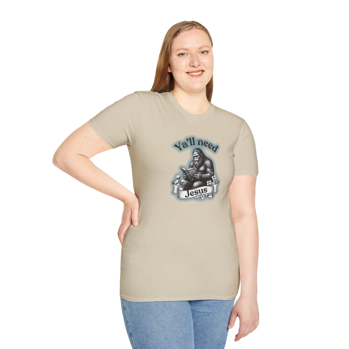 Y’all Need Jesus Bigfoot Unisex Softstyle T-Shirt