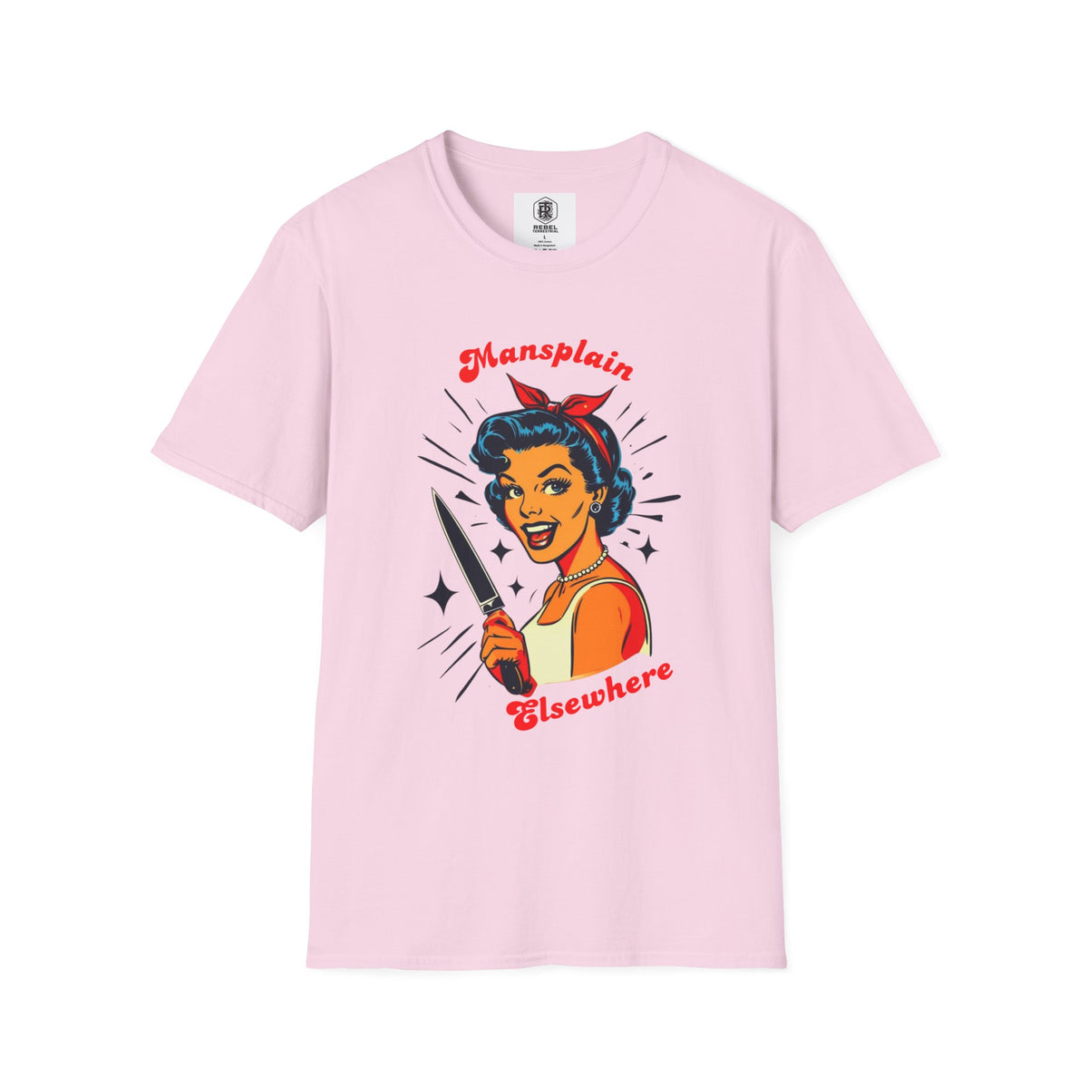 Mansplain Elsewhere - Vintage Feminist T-Shirt