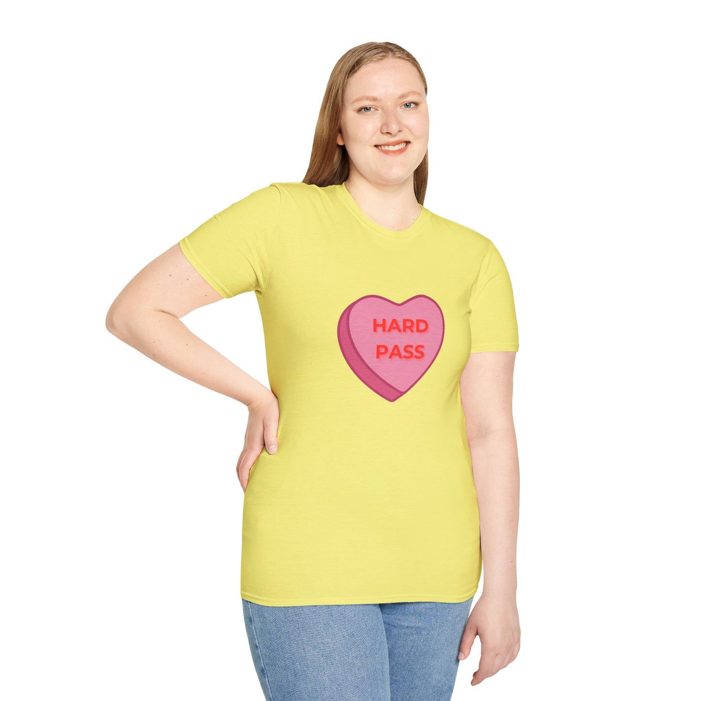 Hard Pass Candy Heart Crew Neck Tee