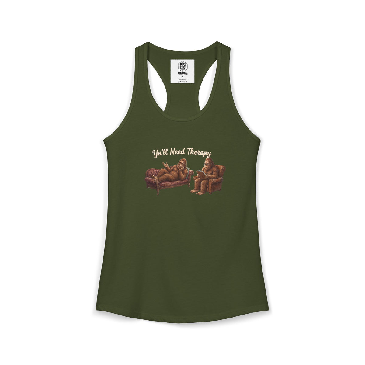 Y’all Need Therapy Bigfoot Women's Racerback Tank
