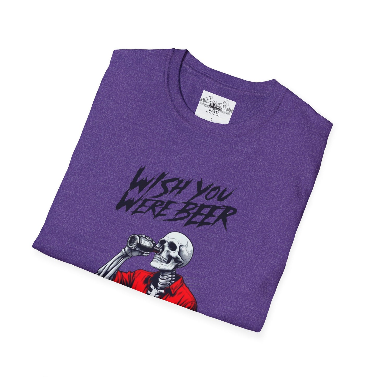 Wish You Were Beer – Funny Skeleton Drinking Tee