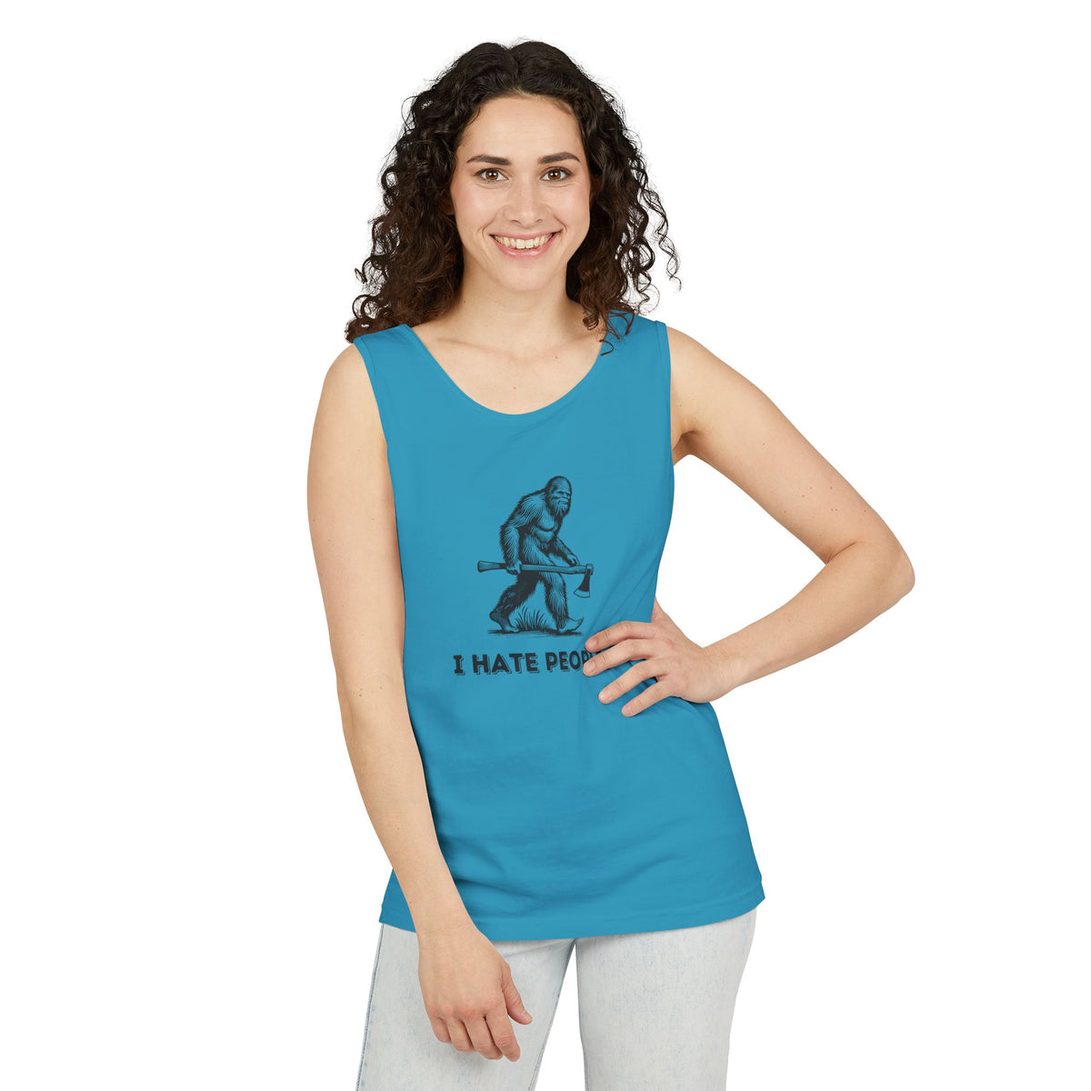 I Hate People – Bigfoot Unisex Jersey Tank