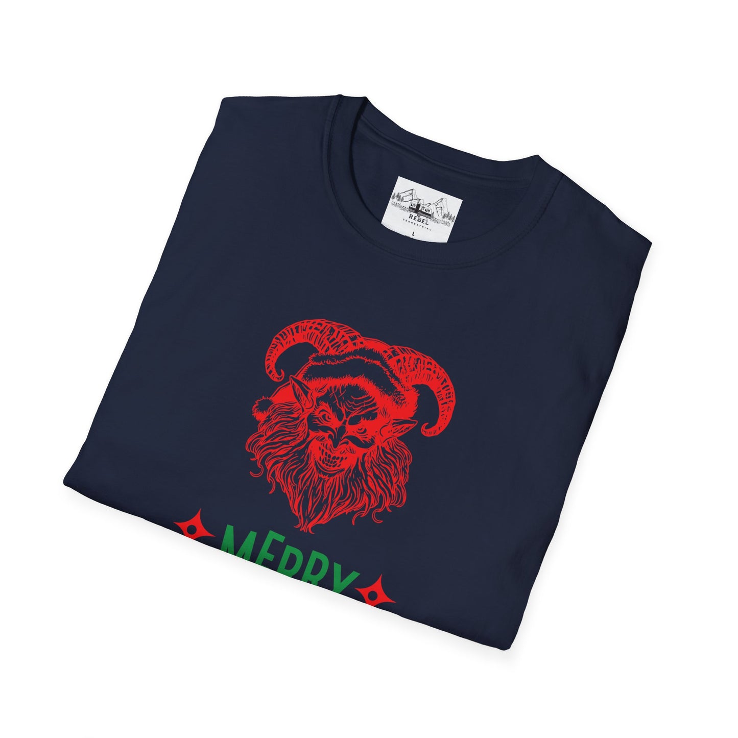 Smiling Krampus "Merry Holidays" Unisex T-Shirt | Ultra-Soft Cotton