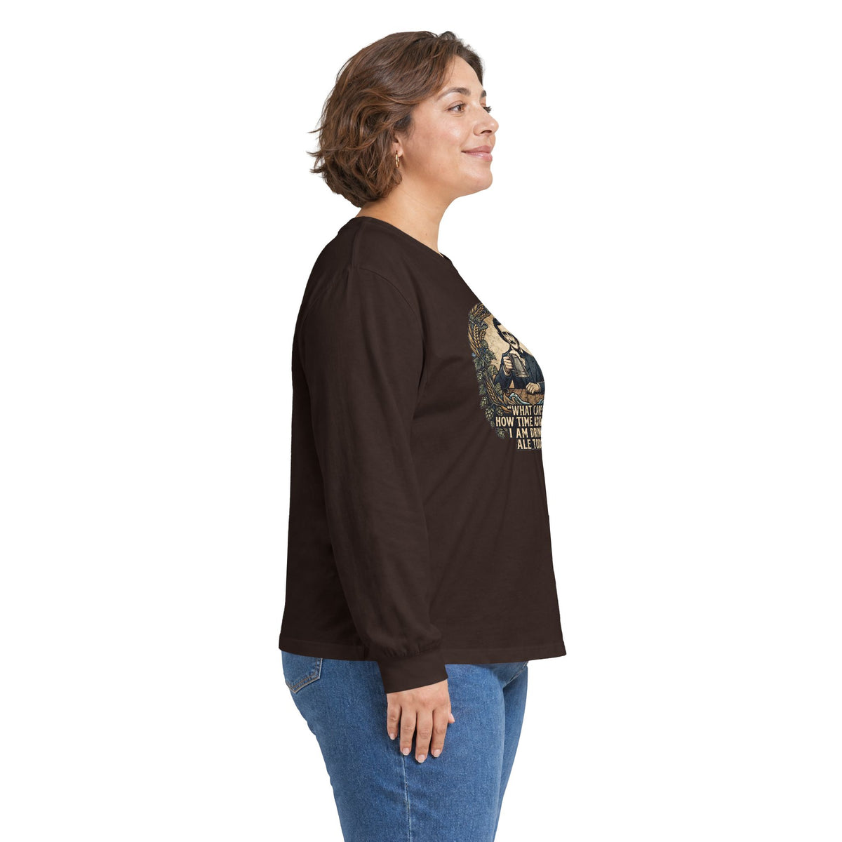 I Am Drinking Ale Today Edgar Allan Poe Long Sleeve Shirt