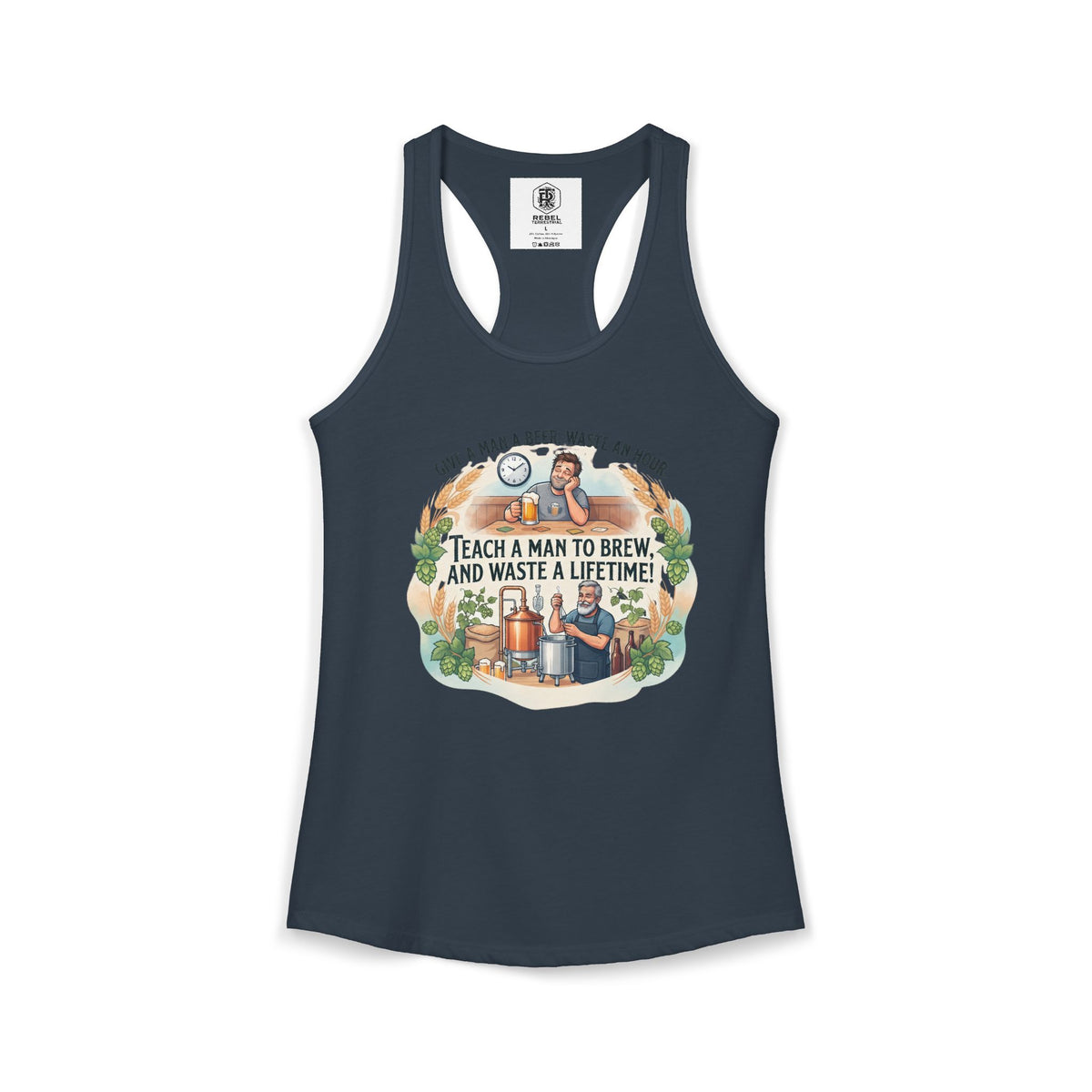 Teach a Man to Brew Women's Ideal Racerback Tank