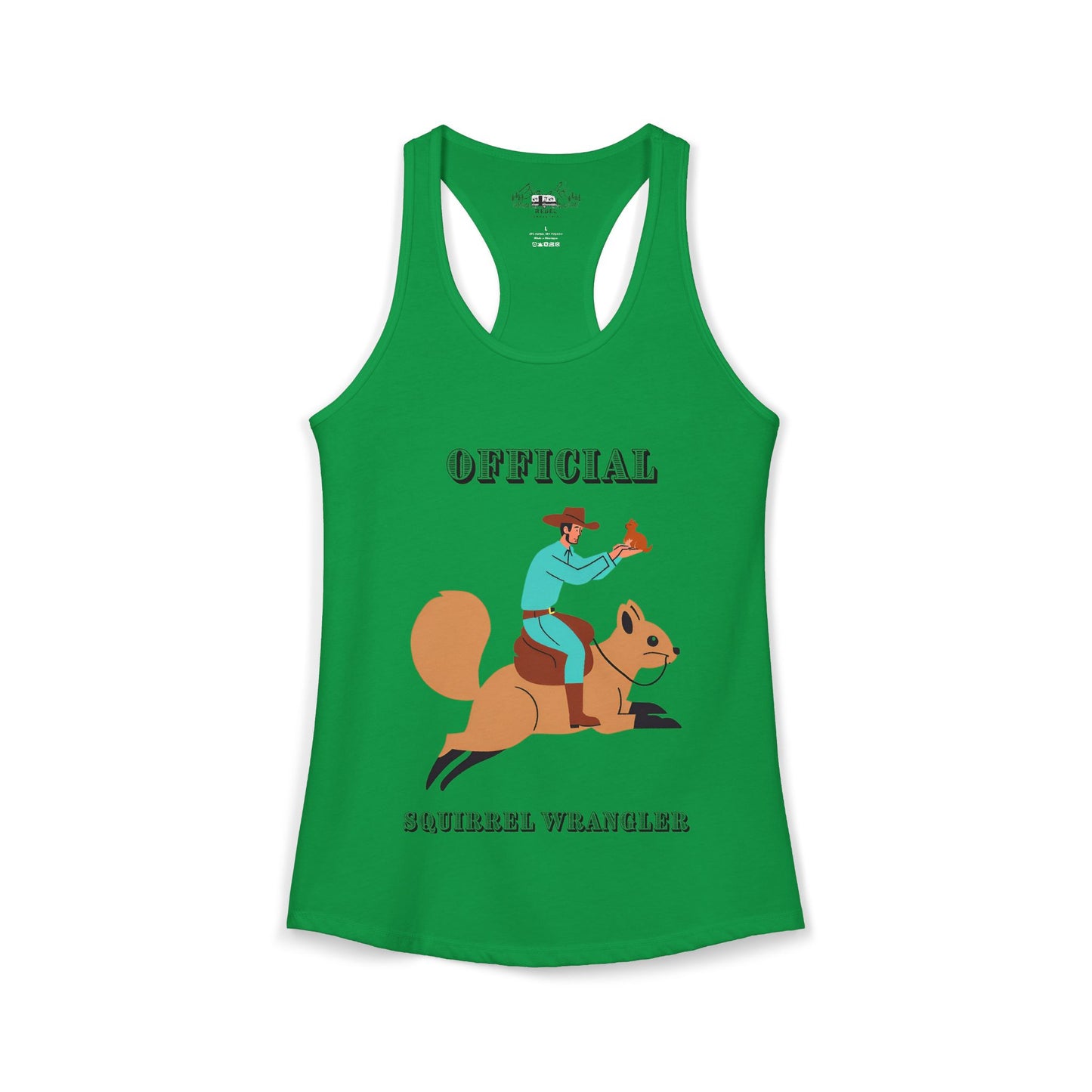 Official Squirrel Wrangler Women's Racerback Tank Top
