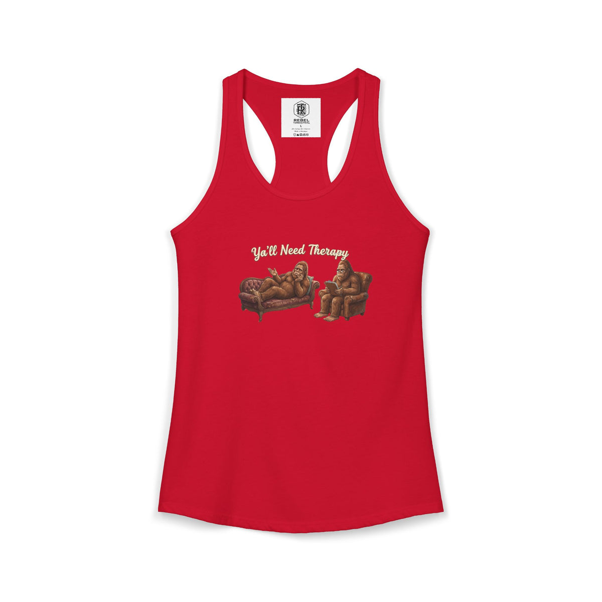 Y’all Need Therapy Bigfoot Women's Racerback Tank