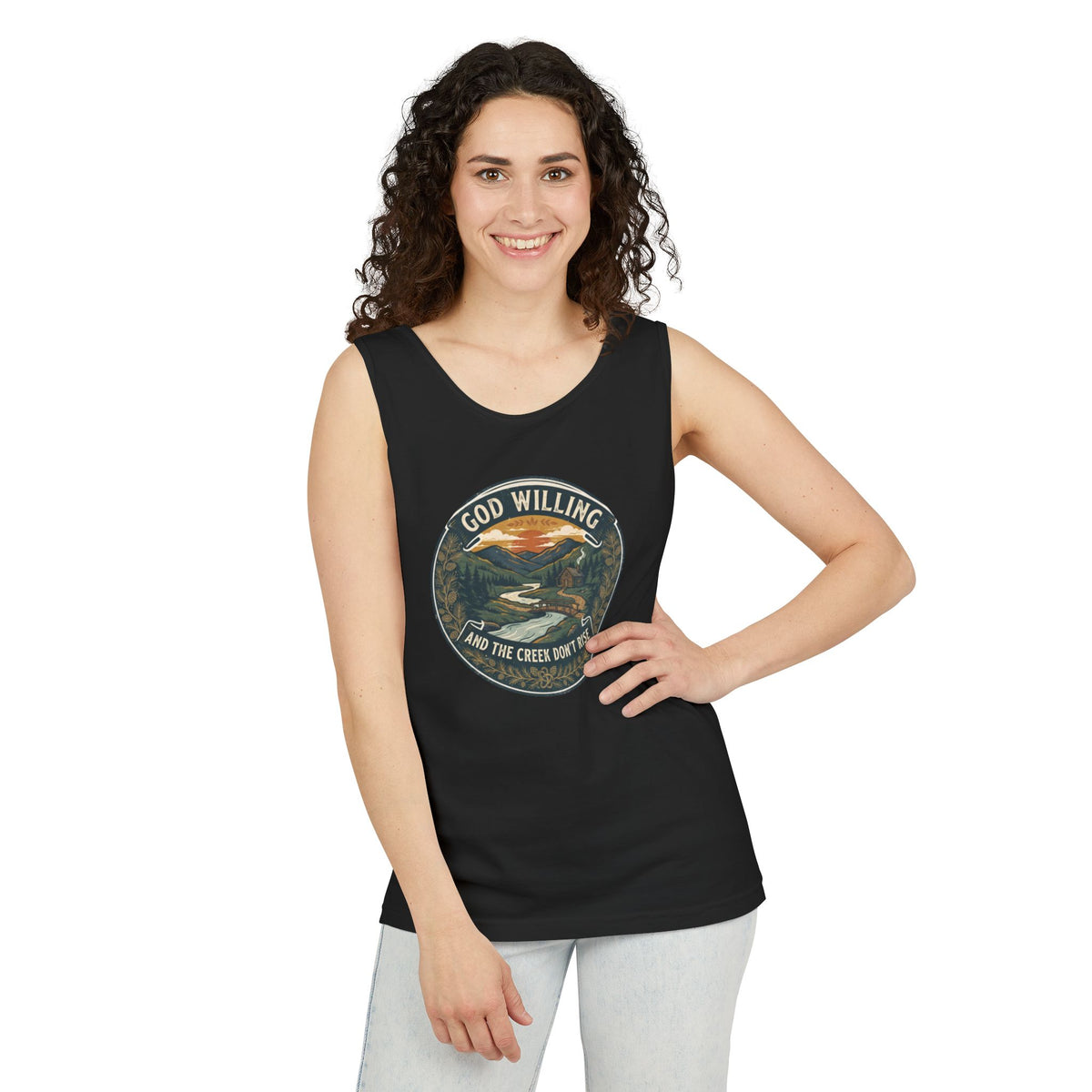Creek Don't Rise Appalachian Motto Tank Top