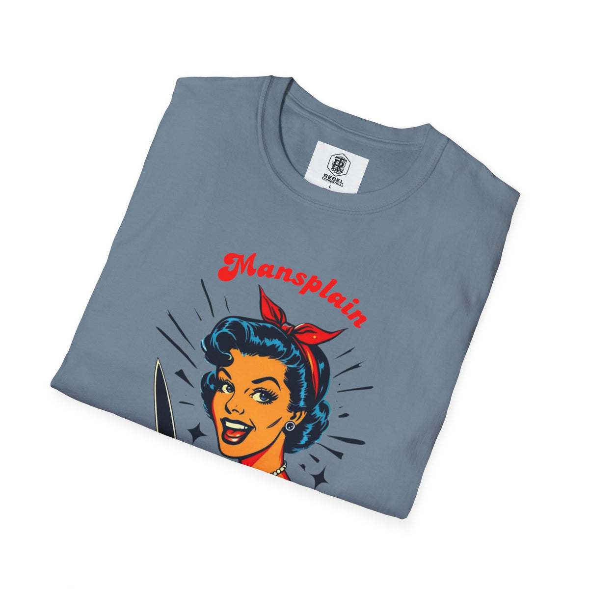 Mansplain Elsewhere - Vintage Feminist T-Shirt