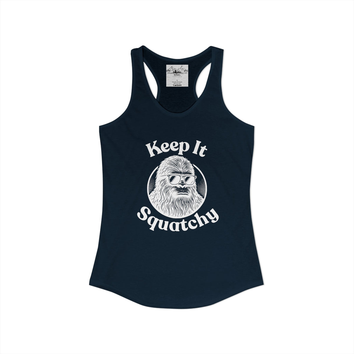 Keep It Squatchy Bigfoot Women’s Racerback Tank Top