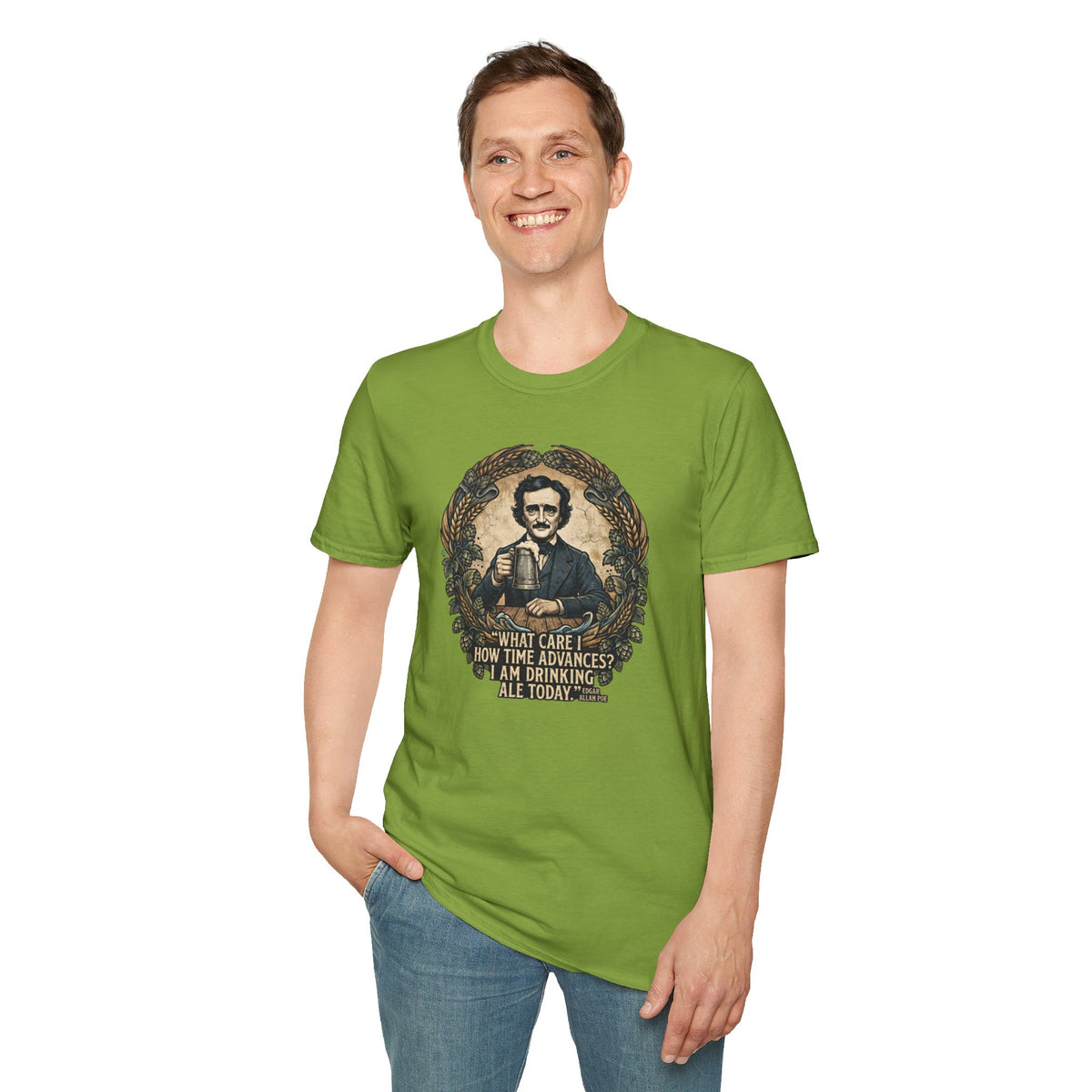 I Am Drinking Ale Today Edgar Allan Poe T-Shirt