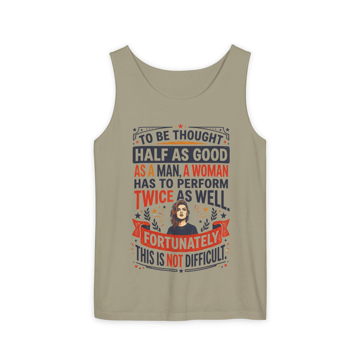 “Twice as Well” Feminist Unisex Cotton Tank Top