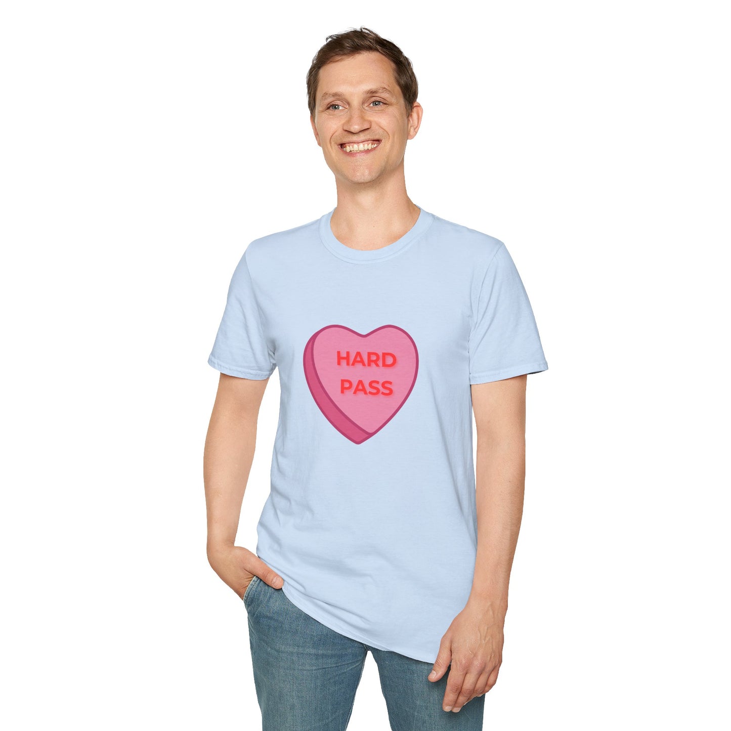 Hard Pass Candy Heart Crew Neck Tee