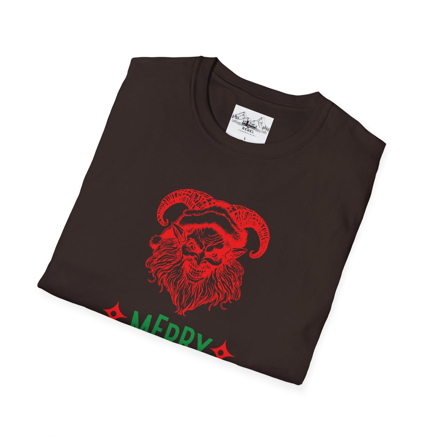 Smiling Krampus "Merry Holidays" Unisex T-Shirt | Ultra-Soft Cotton