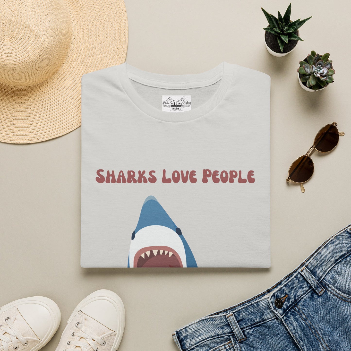 Sharks Love People T-Shirt — Funny Shark Graphic Tee