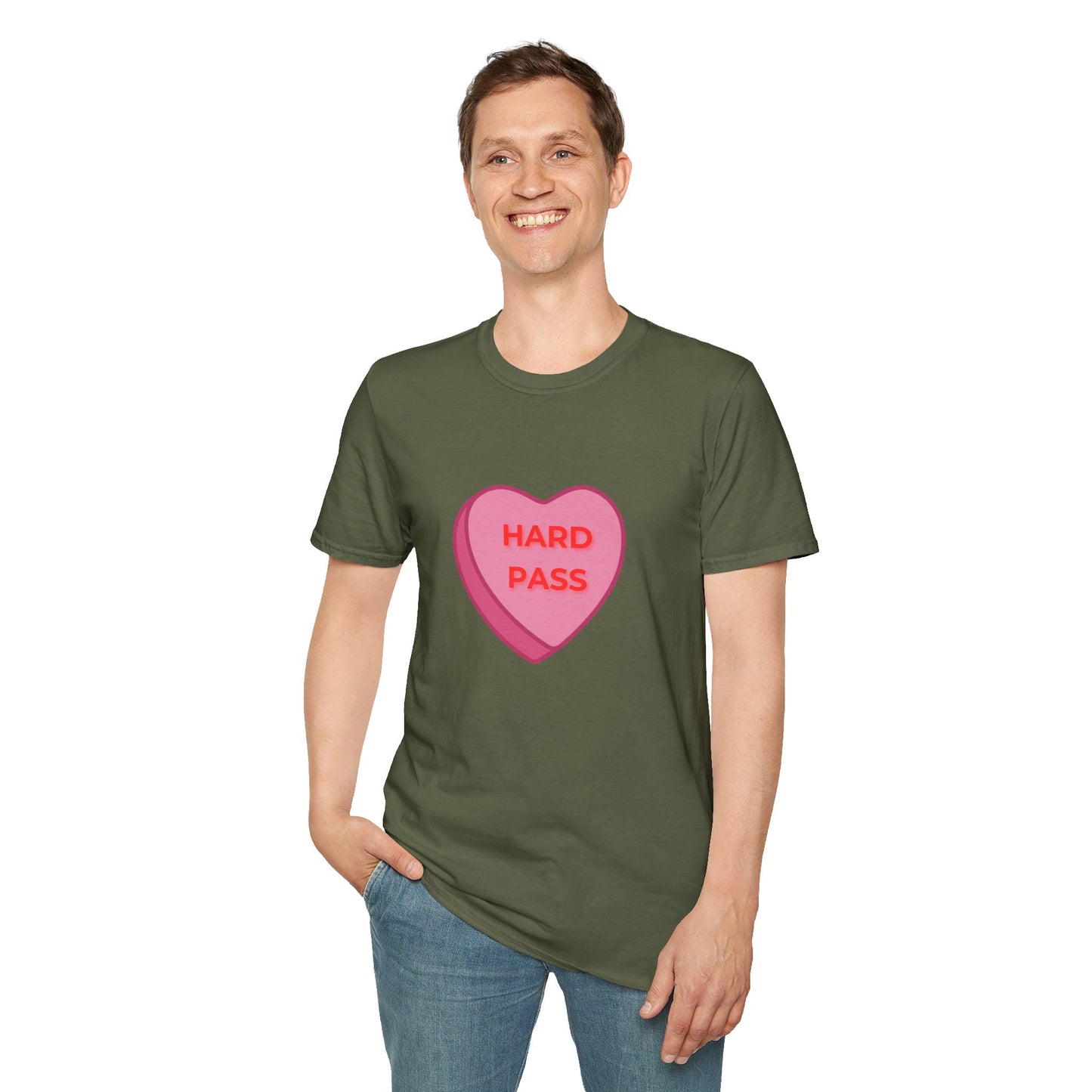 Hard Pass Candy Heart Crew Neck Tee