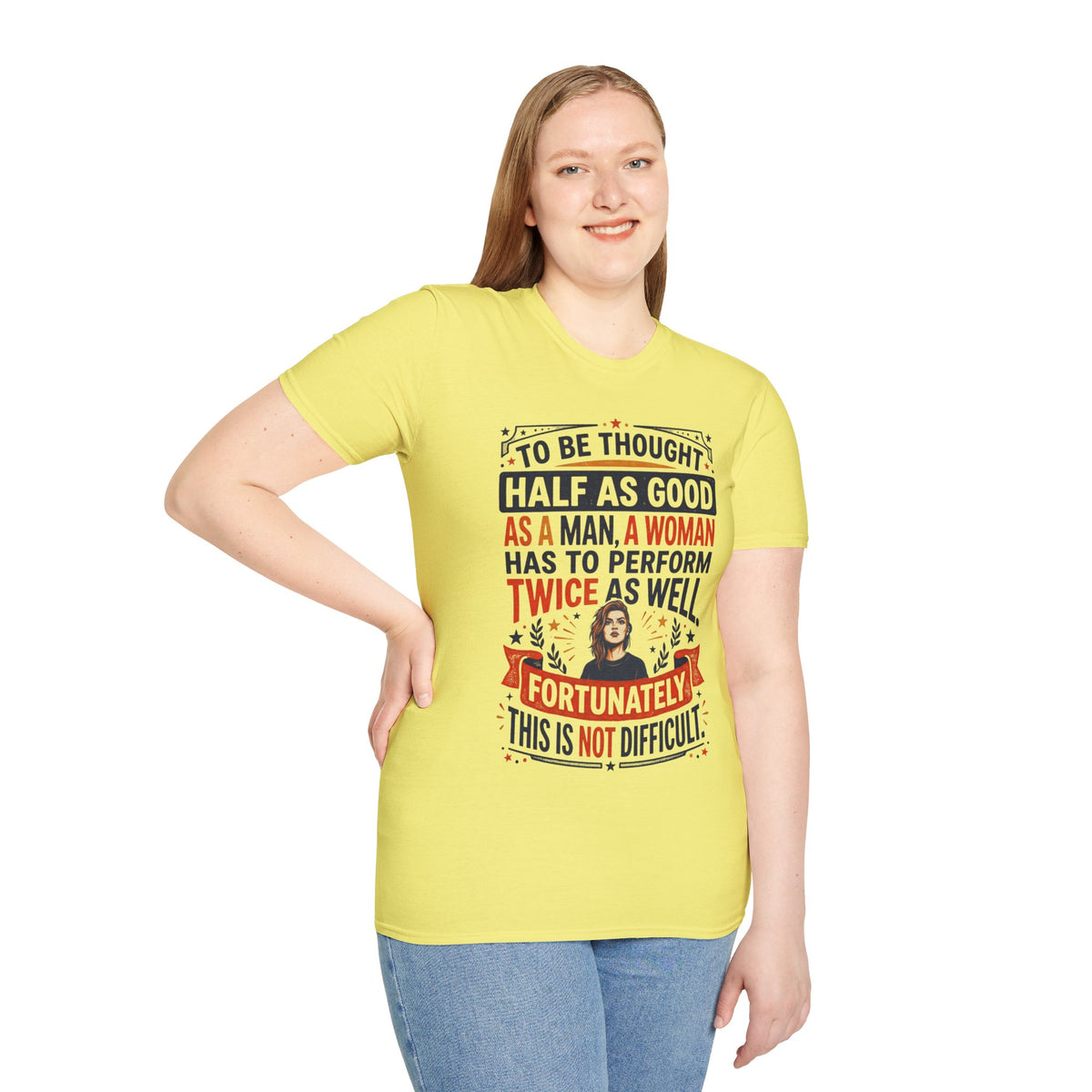 "Twice as Well" Vintage-Style Feminist Graphic Tee | Retro Sarcastic T-Shirt