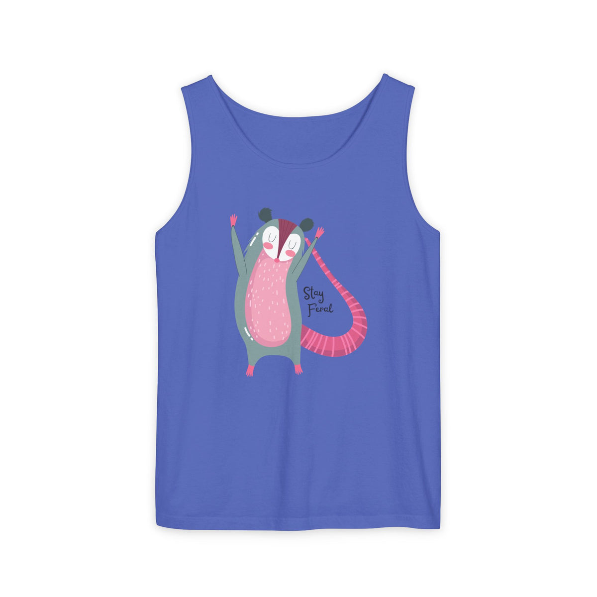Stay Feral – Happy Possum Unisex Jersey Tank